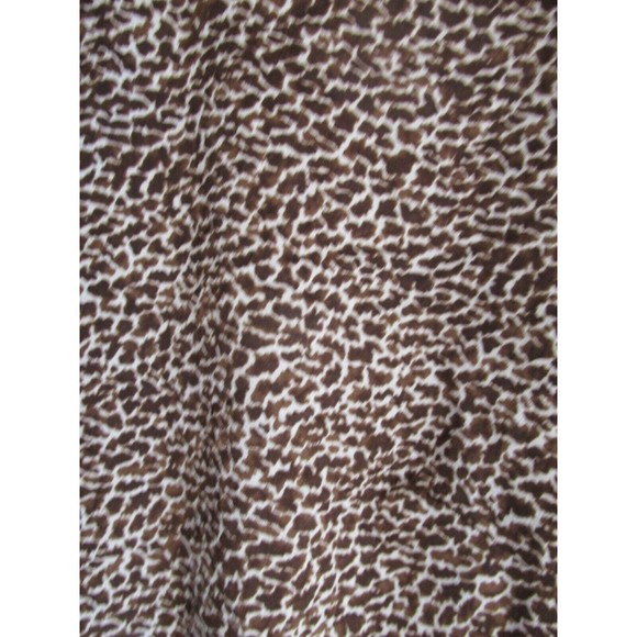 Ann Taylor Women's Brown Animal Print Roll Tab Sleeve Blouse Size 12 - Picture 11 of 11